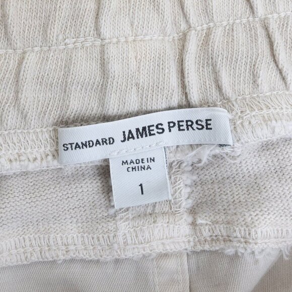 James Perse Mixed Media Pant Talc Light Gray Utility Jogger Size 1 - Picture 6 of 14